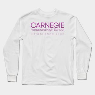 CVHS Carnegie Vanguard HS; Est. 2002 - in Purple Long Sleeve T-Shirt